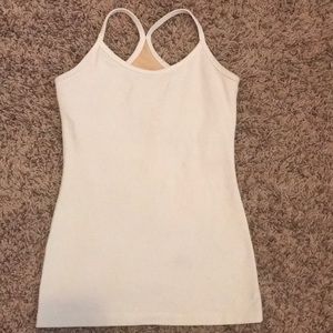 Lululemon white lined tank top